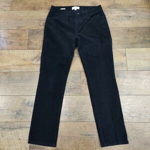 Talbots Straight Leg Corduroy Pants Womens Size 6 Black
